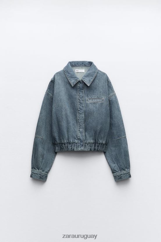 Zara bomber de mezclilla trf mujer H6RHL220 azul ropa
