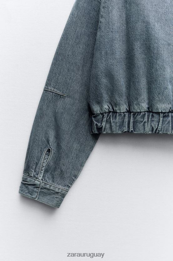 Zara bomber de mezclilla trf mujer H6RHL220 azul ropa