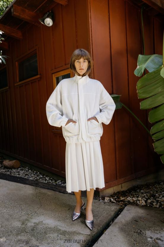 Zara bomber oversize acolchado mujer H6RHL254 crudo ropa