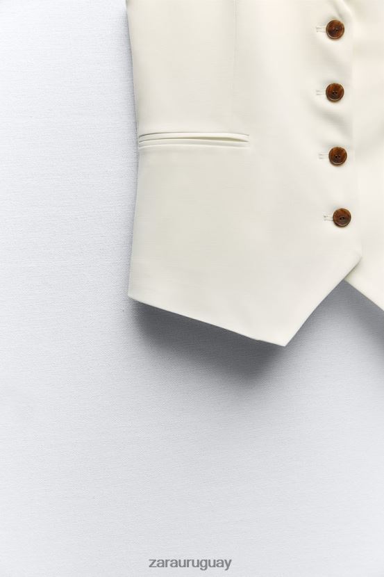 Zara chaleco a medida mujer H6RHL2153 crudo ropa
