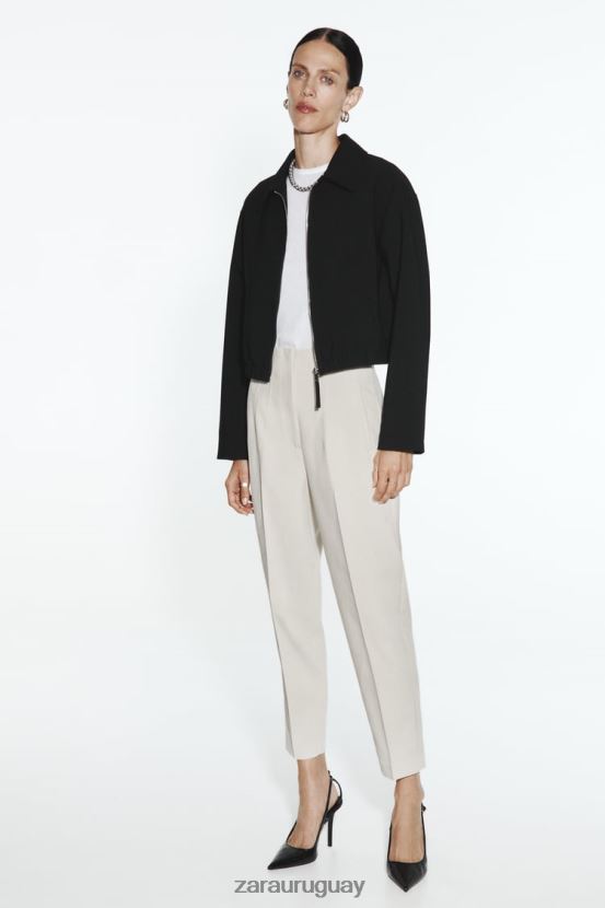 Zara chaqueta bomber estilo camisa mujer H6RHL244 negro ropa