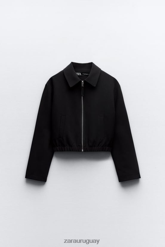 Zara chaqueta bomber estilo camisa mujer H6RHL244 negro ropa