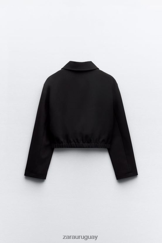 Zara chaqueta bomber estilo camisa mujer H6RHL244 negro ropa