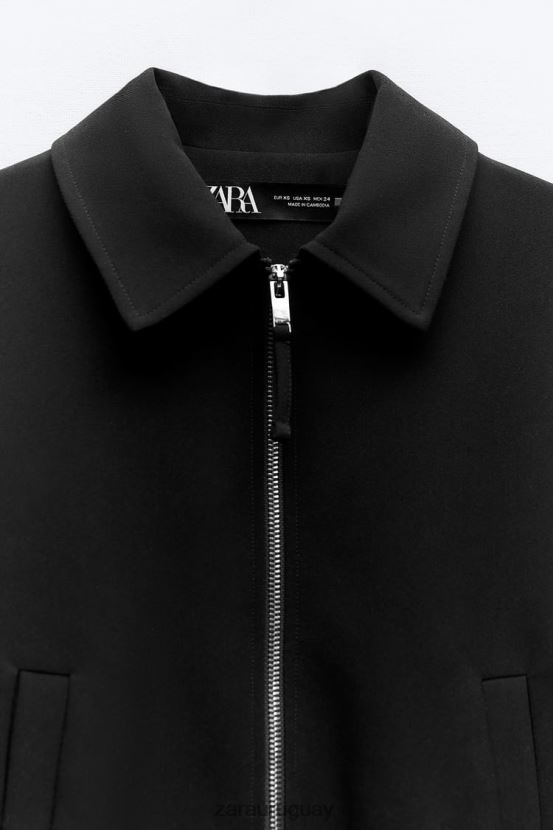 Zara chaqueta bomber estilo camisa mujer H6RHL244 negro ropa