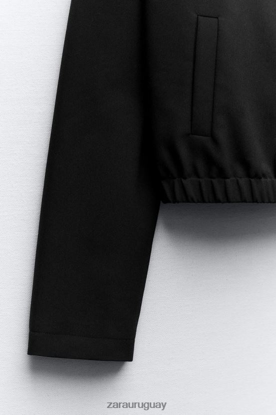 Zara chaqueta bomber estilo camisa mujer H6RHL244 negro ropa