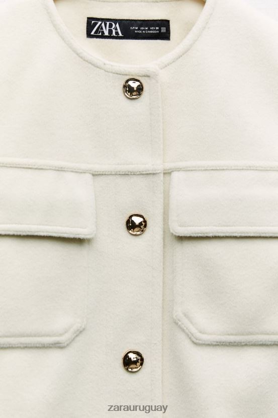 Zara chaqueta suave mujer H6RHL233 crudo ropa