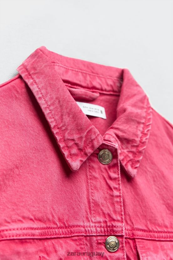 Zara chaqueta vaquera corta z1975 mujer H6RHL2123 rosa ropa