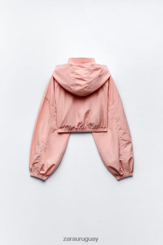 Zara impermeable de cultivo mujer H6RHL2101 chicle ropa