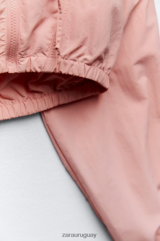 Zara impermeable de cultivo mujer H6RHL2101 chicle ropa