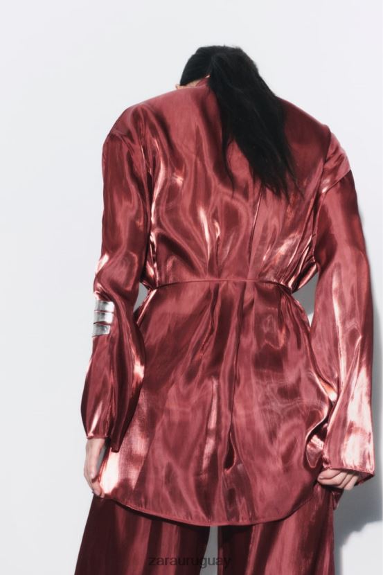 Zara kimono envolvente mujer H6RHL252 ladrillo ropa