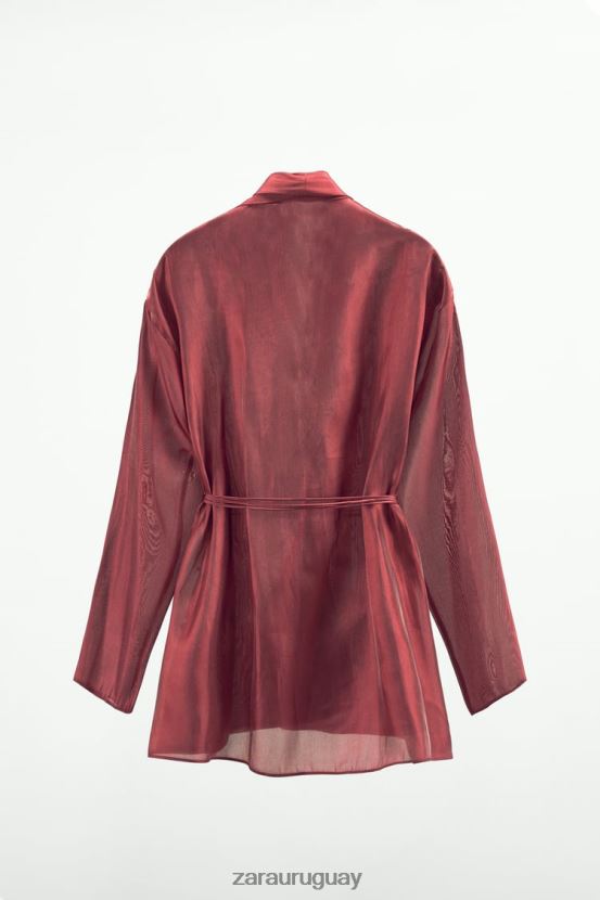 Zara kimono envolvente mujer H6RHL252 ladrillo ropa