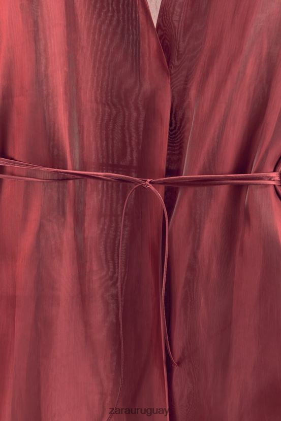 Zara kimono envolvente mujer H6RHL252 ladrillo ropa