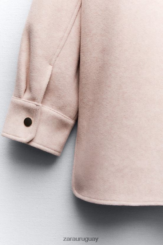 Zara sobrecamisa suave mujer H6RHL213 rosa ropa