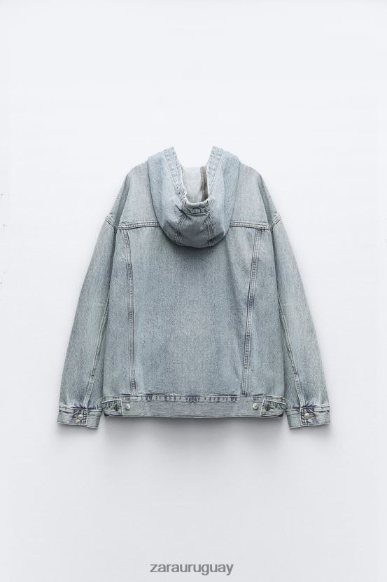 Zara sudadera denim trf mujer H6RHL245 azul ropa