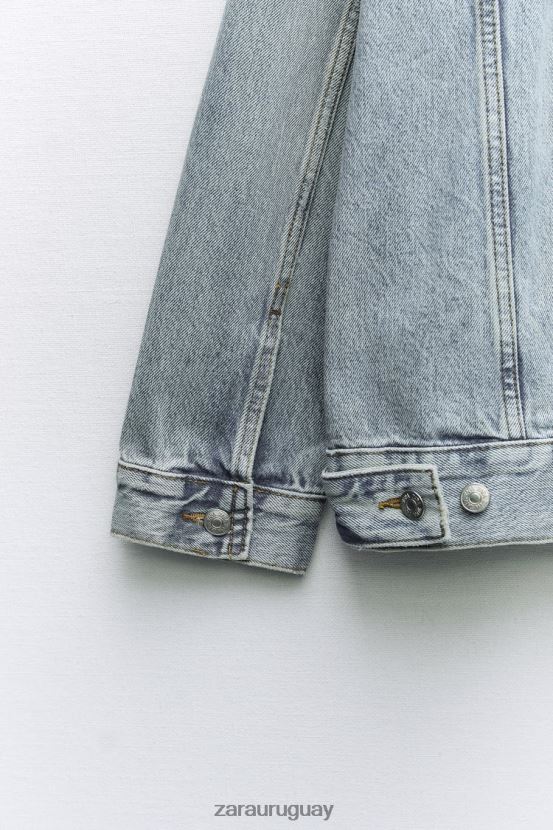 Zara sudadera denim trf mujer H6RHL245 azul ropa