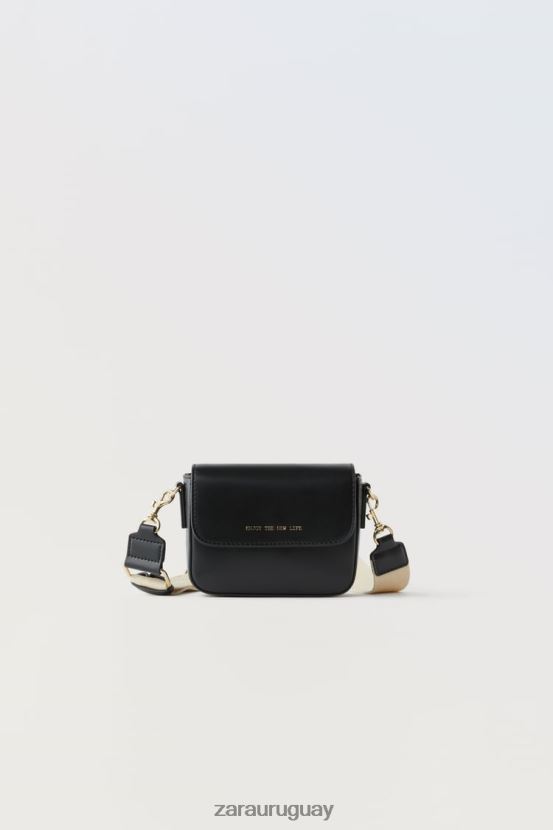 Zara bolso bandolera básico niños H6RHL21538 negro accesorios