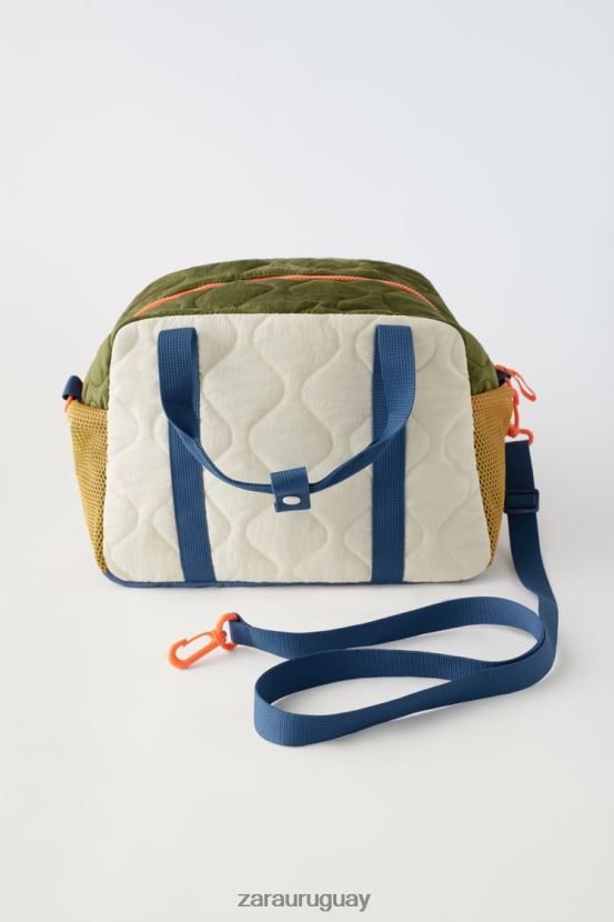 Zara bolso de lona acolchado multicolor niños H6RHL21558 blanquecino accesorios