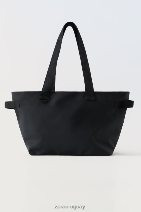 Zara bolso tote con bolso interior niños H6RHL21527 negro accesorios