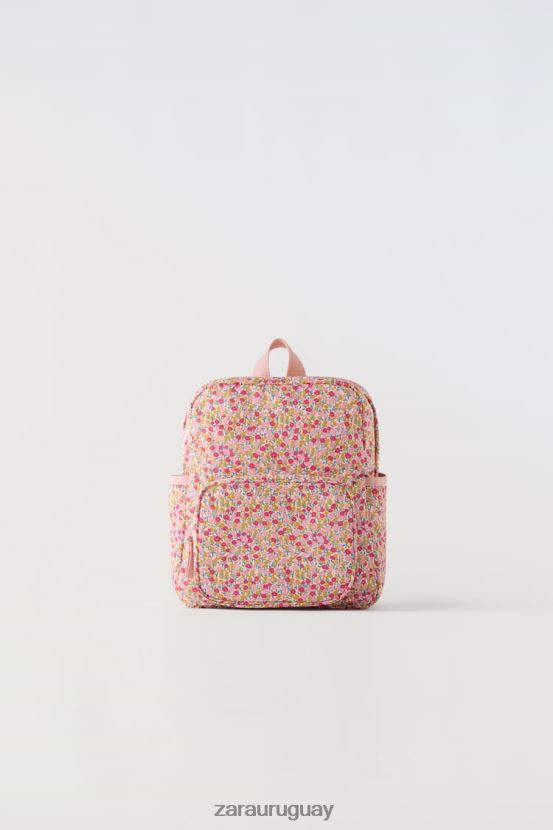 Zara mochila floral niños H6RHL21570 rosa accesorios
