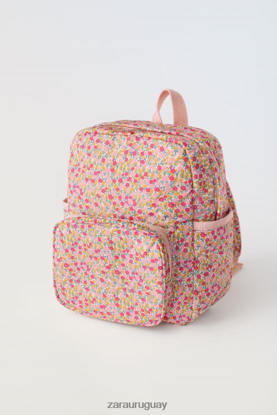 Zara mochila floral niños H6RHL21570 rosa accesorios