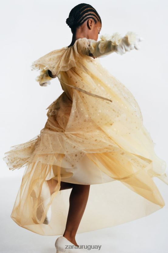 Zara capa de disfraz de hada brillante niños H6RHL21595 dorado ropa