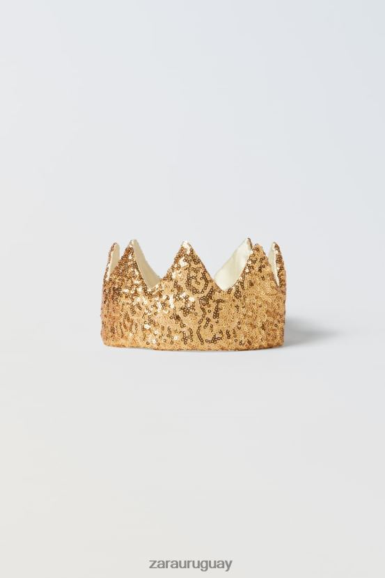 Zara corona de traje de lentejuelas niños H6RHL21597 dorado ropa