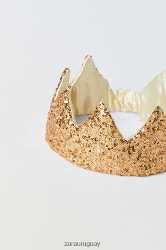 Zara corona de traje de lentejuelas niños H6RHL21597 dorado ropa