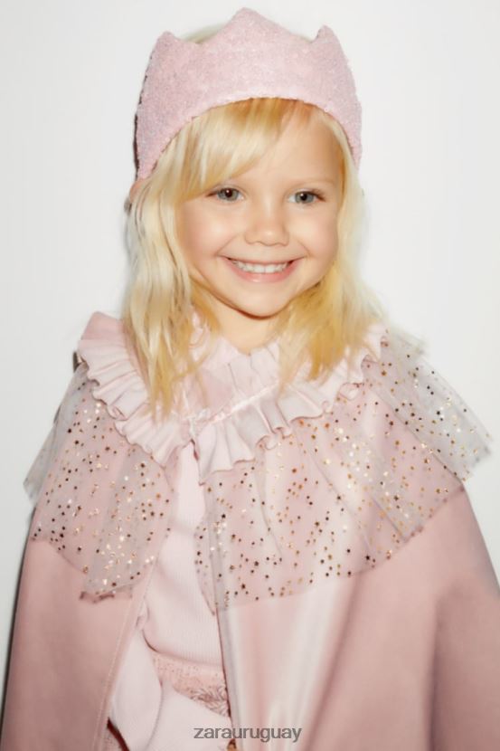 Zara corona de traje de lentejuelas niños H6RHL21623 rosa ropa