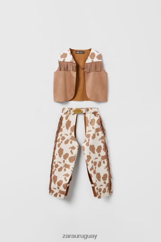 Zara disfraz de vaquero niños H6RHL21614 marrón ropa