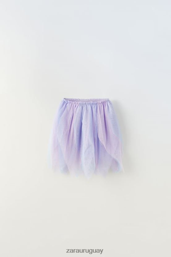 Zara falda de traje de tul niños H6RHL21608 color de malva ropa