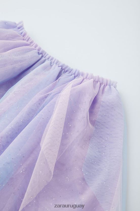 Zara falda de traje de tul niños H6RHL21608 color de malva ropa