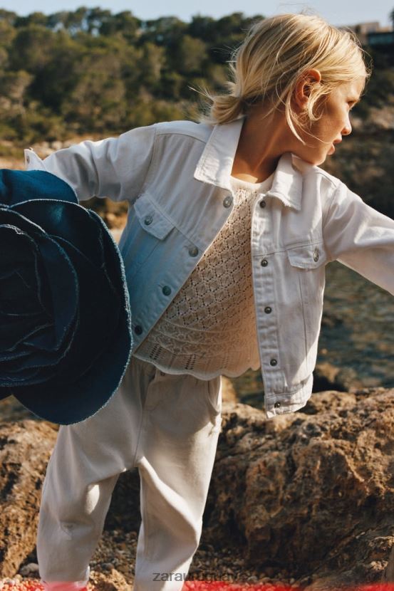 Zara los vaqueros auténticos niños H6RHL21619 blanco ropa