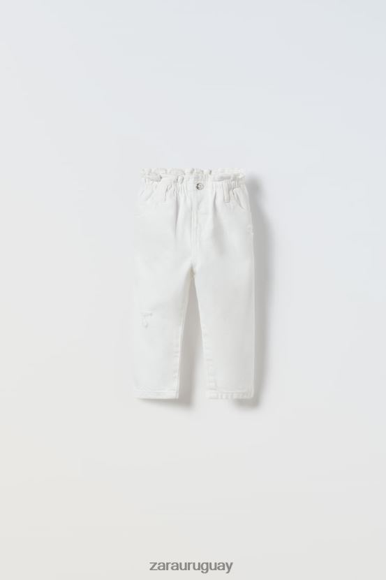 Zara los vaqueros auténticos niños H6RHL21619 blanco ropa