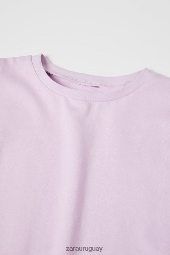 Zara top con volantes niños H6RHL21612 púrpura ropa