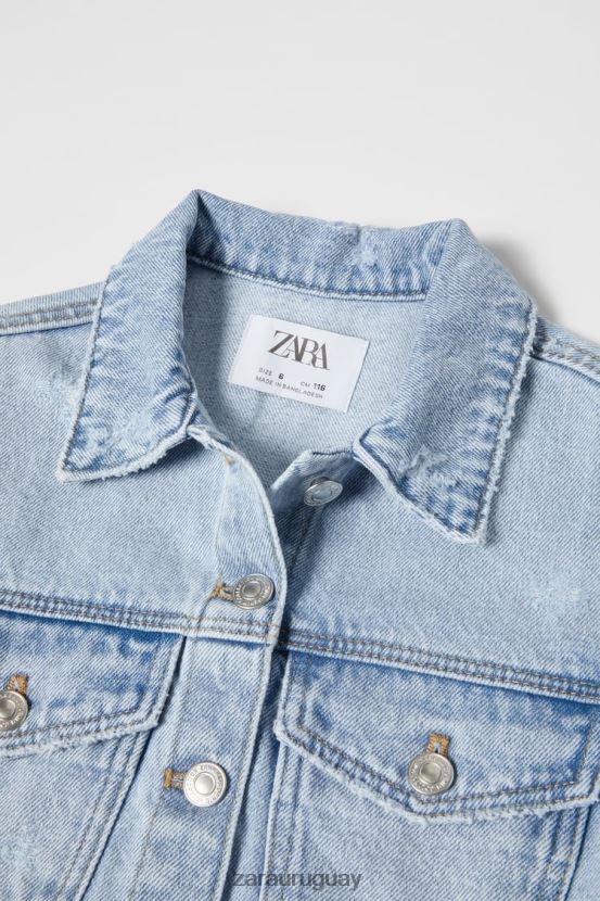 Zara Chaqueta de mezclilla niños H6RHL21546 azul claro ropa