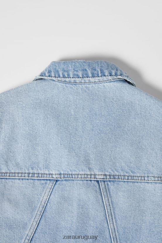 Zara Chaqueta de mezclilla niños H6RHL21546 azul claro ropa