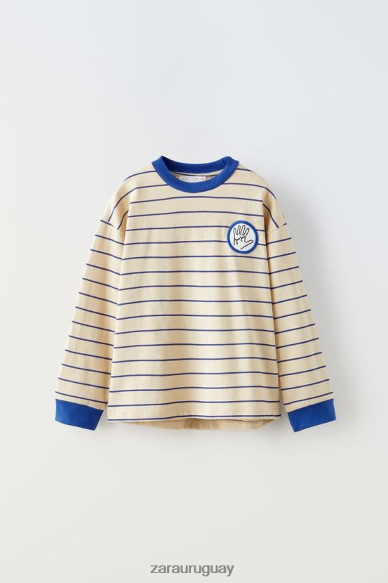 Zara camiseta java jacobs niños H6RHL21515 a rayas ropa