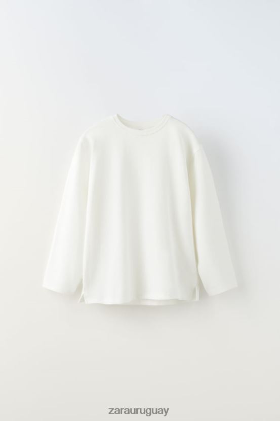 Zara camiseta simple niños H6RHL21526 blanco ropa