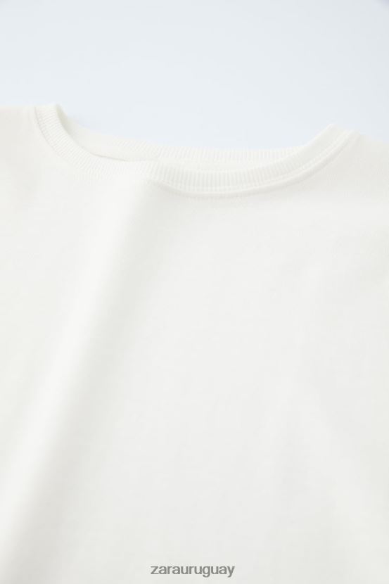 Zara camiseta simple niños H6RHL21526 blanco ropa