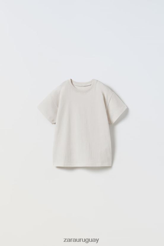 Zara camiseta simple niños H6RHL21572 piedra ropa