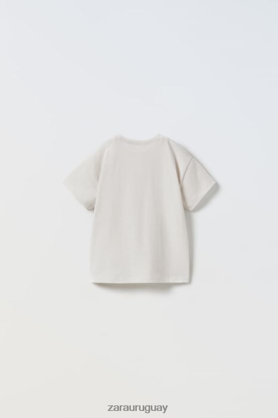 Zara camiseta simple niños H6RHL21572 piedra ropa