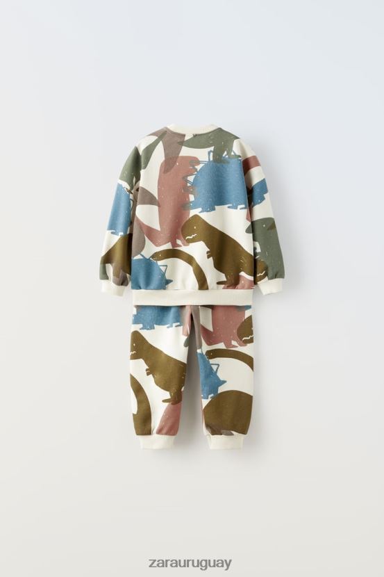 Zara conjunto de dinosaurios niños H6RHL21549 crudo ropa