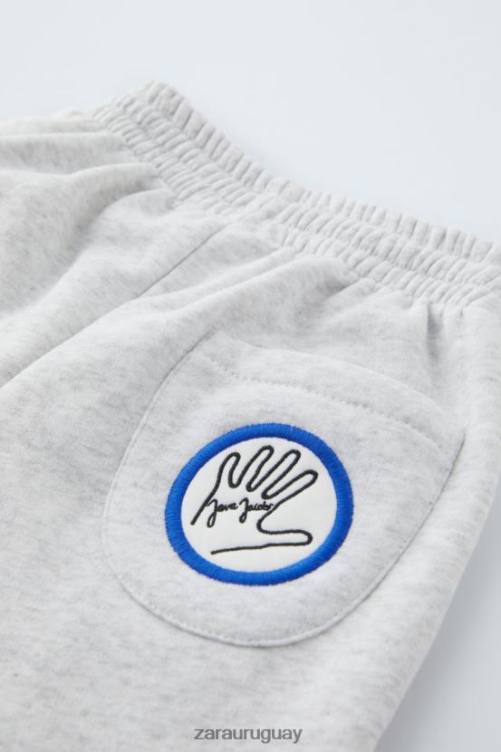 Zara pantalones java jacobs niños H6RHL21521 marga gris ropa