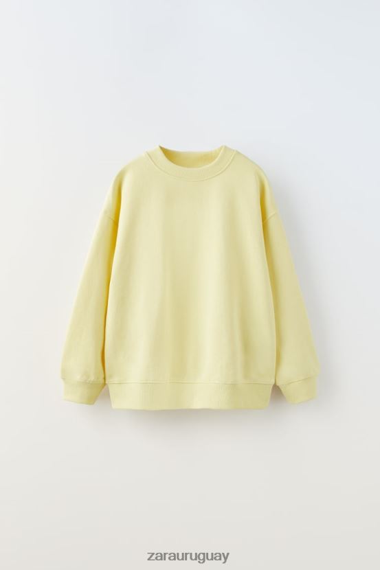 Zara sudadera basica niños H6RHL21528 amarillo ropa