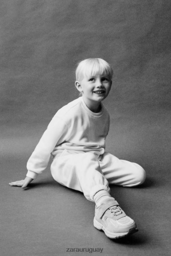 Zara sudadera bordada niños H6RHL21565 crudo ropa