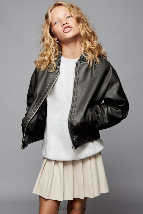 Zara sudadera para correr niños H6RHL21524 marga gris ropa