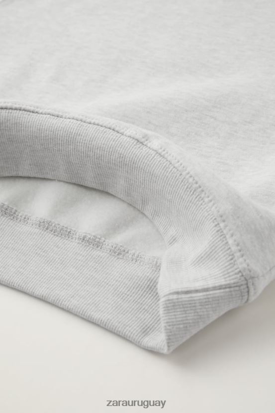 Zara sudadera para correr niños H6RHL21524 marga gris ropa